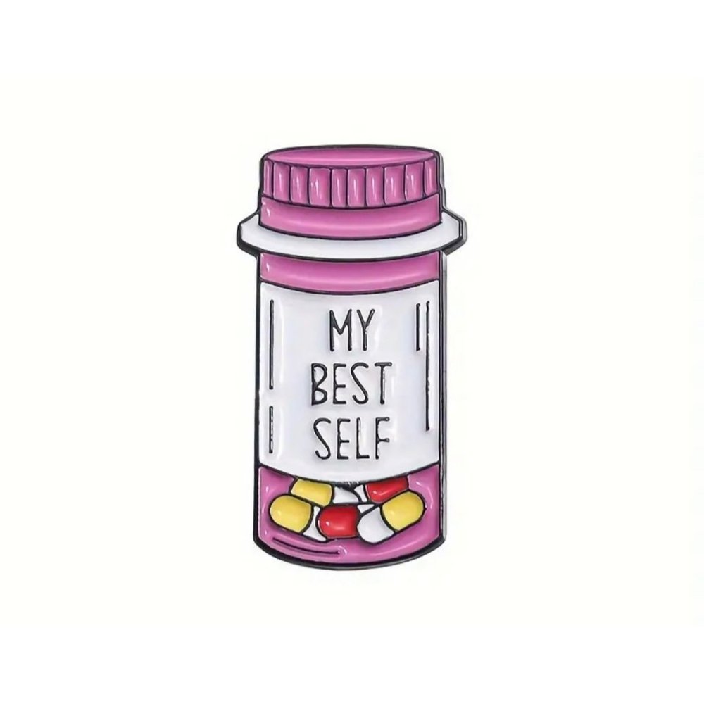 "My Best Self" Motivational Enamel Brooch Pin for Bags Clothing - Perfect Gift